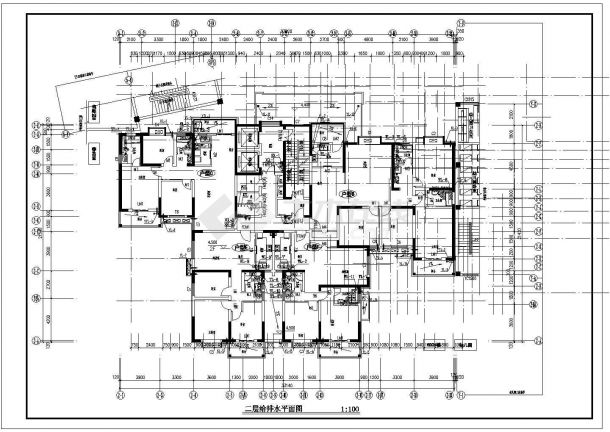 最新整理的高层住宅楼给排水CAD设计图（完整版）-图二