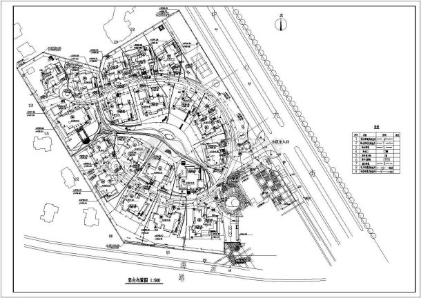 经典别墅建筑设计综合布置cad图（标注齐全）-图一