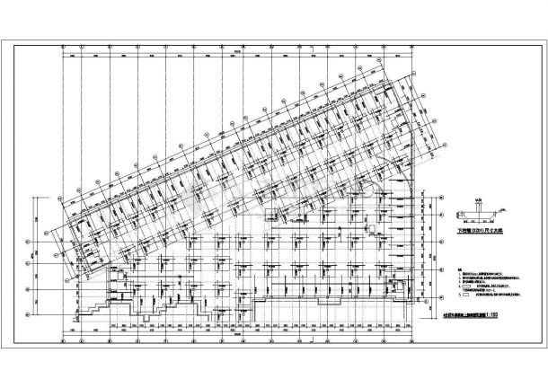 某大型地下车库全套结构设计施工图纸-图一
