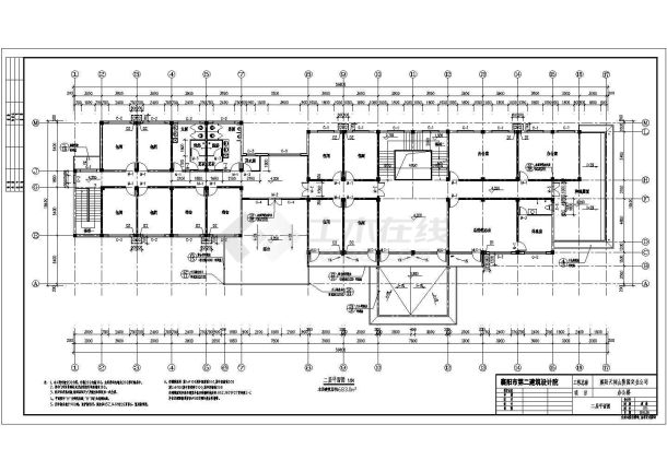 某3层办公楼建筑设计CAD图纸（含水电）-图二