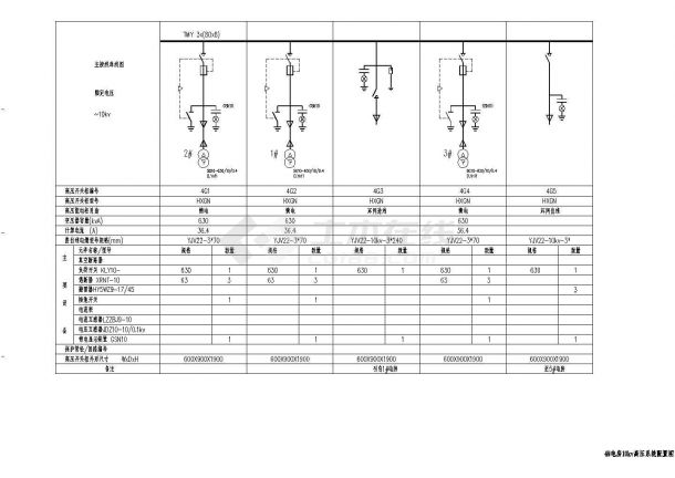 某地区配电房高低压系统CAD设计图纸-图二