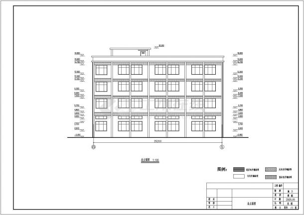 4层（局部5层）物流综合办公楼建筑设计和结构设计全套CAD图纸-图一