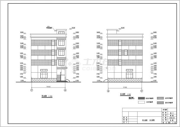4层（局部5层）物流综合办公楼建筑设计和结构设计全套CAD图纸-图二