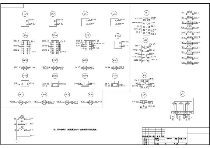 某地区双电源切换原理接线CAD设计图纸_图1