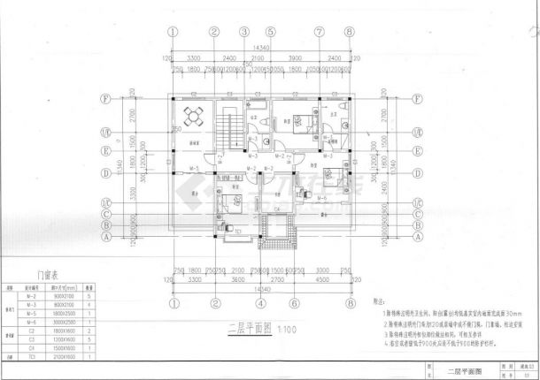 造价28万左右二层单家独院式住宅楼建筑设计图纸（PDF含结构和水电、效果图）-图二