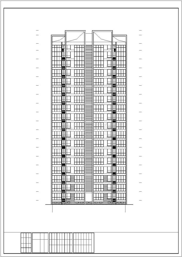 某小区十七层普通住宅楼建筑设计方案图-图一