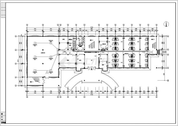 某单位办公楼建筑电气设计平面图纸-图一