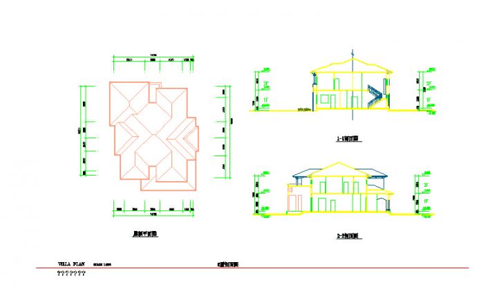 2套私人别墅设计方案图带别墅效果图（标注齐全）_图1