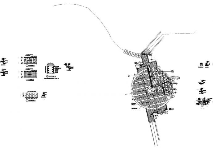 公园内广场施工设计CAD图_图1