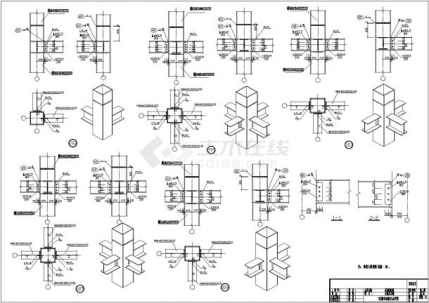 某高层旅游局办公楼结构设计CAD图纸-图一