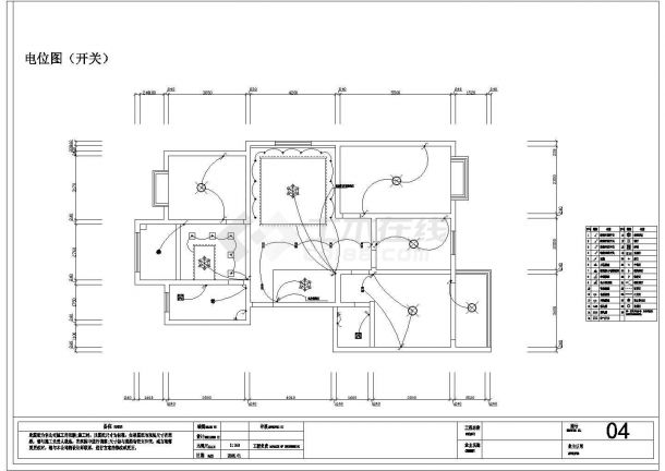 最新的现代三居住宅装修CAD施工图纸（共37张、标注详细）-图二