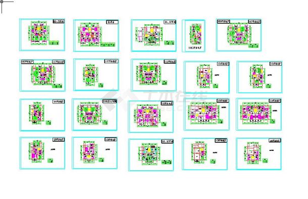 多层住宅20种cad户型图CAD图纸下载（比较全面）-图一
