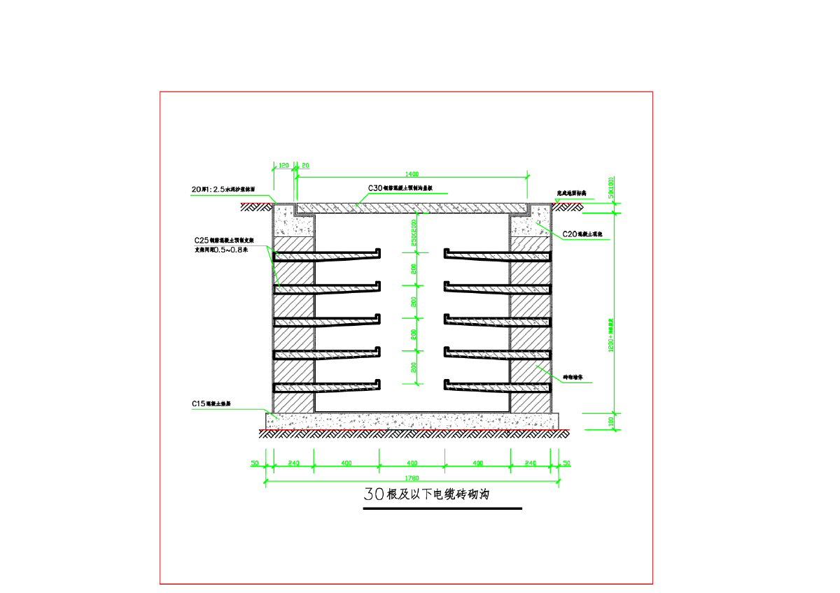 电缆沟施工大样图集