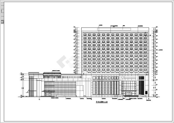 某地五层酒店建筑设计规划方案施工图-图二