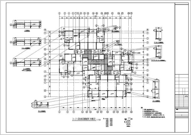 经典32层剪力墙结构高层住宅楼全套结构cad设计施工图纸-图一