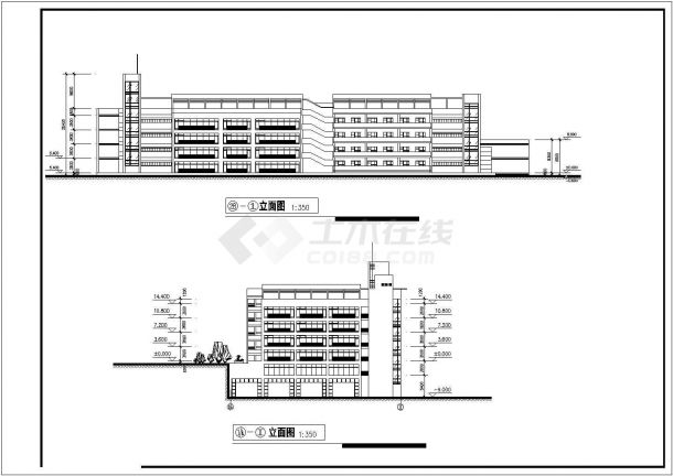 某地区教学综合楼建筑设计方案CAD图-图二