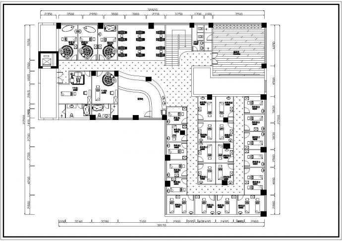 最新整理大型的某八层大型美容院装修CAD设计图纸（节点详细）_图1