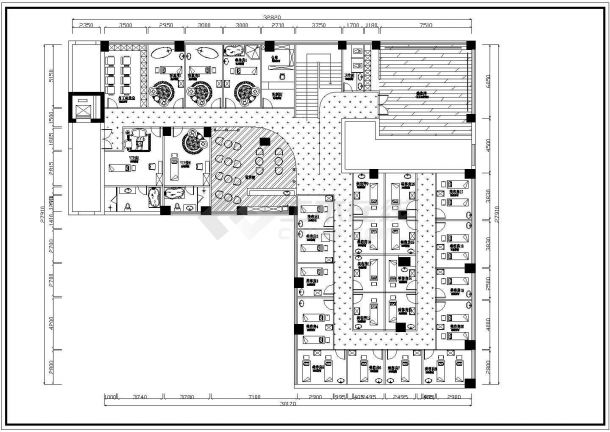 最新整理大型的某八层大型美容院装修CAD设计图纸（节点详细）-图二