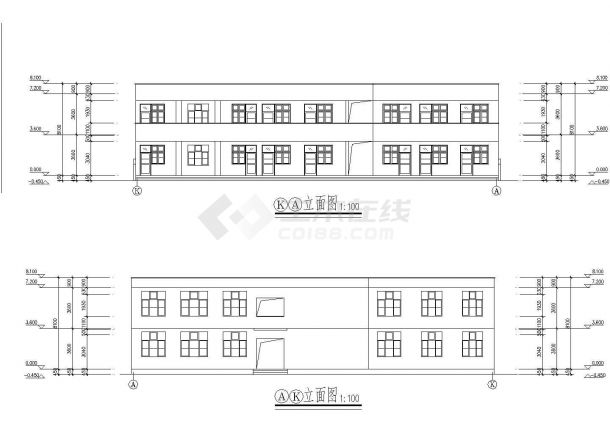 某地区小学建筑全部CAD设计图纸-图一