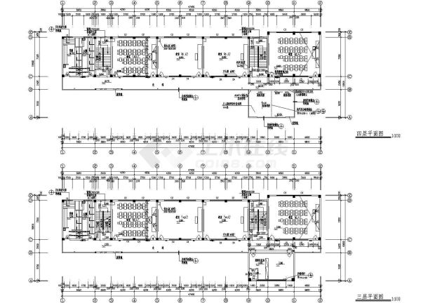 某地区小学教学楼施工CAD设计图纸-图二