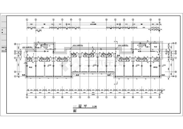 某地区学生宿舍建筑施工CAD设计图纸-图二