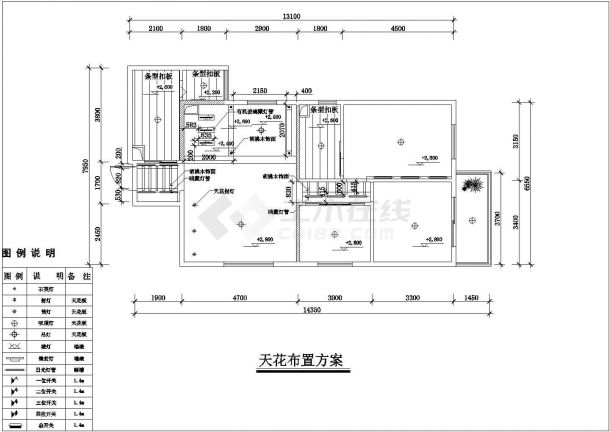 100平方米三室两厅小三房装饰装修设计cad平面方案图纸(卧室阳台)-图二