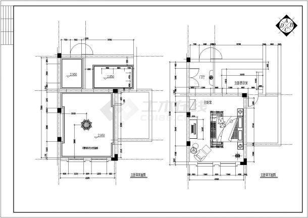 最新整理的整套欧式别墅装修设计图纸（共44张）-图一