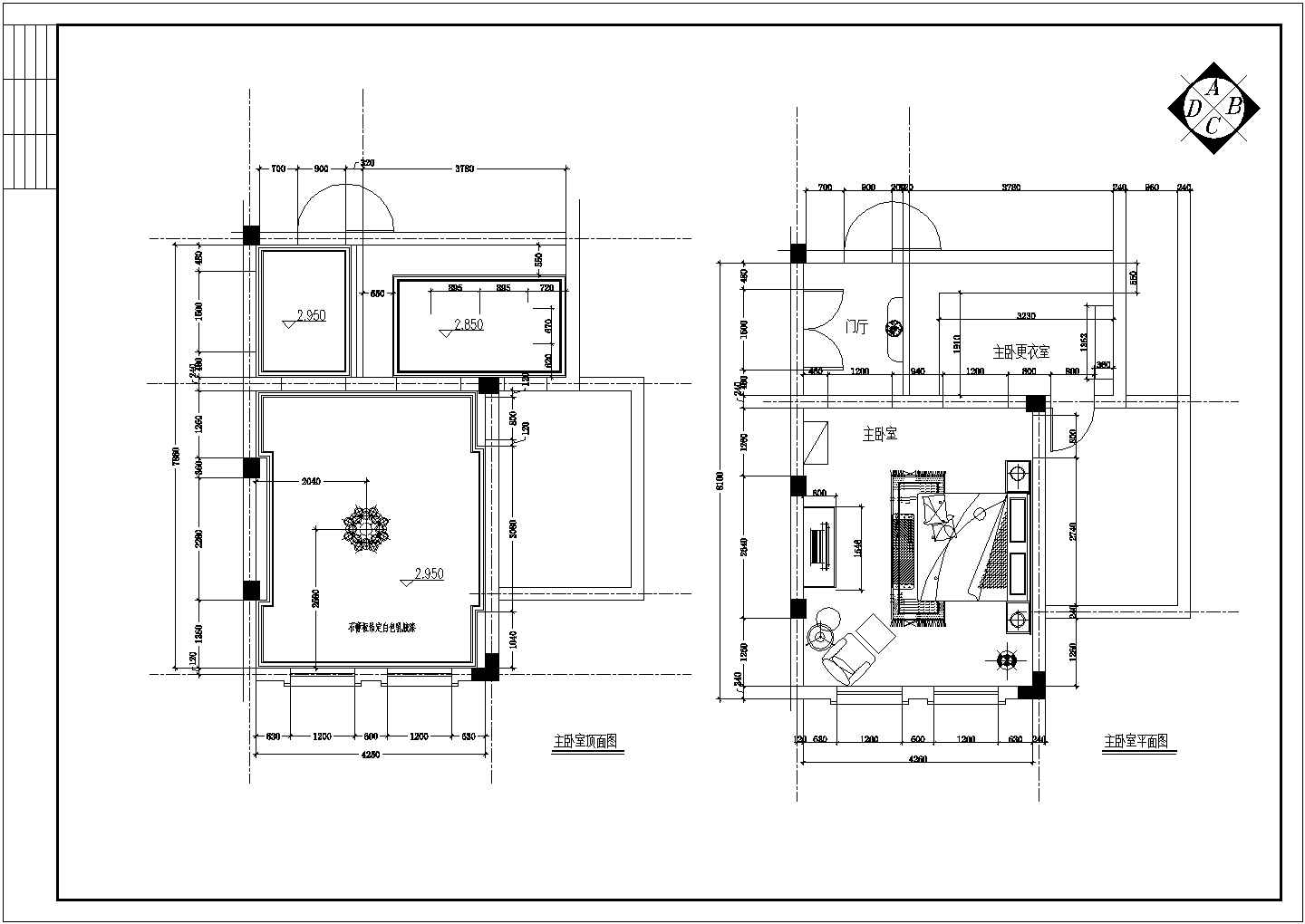 最新整理的整套欧式别墅装修设计图纸（共44张）