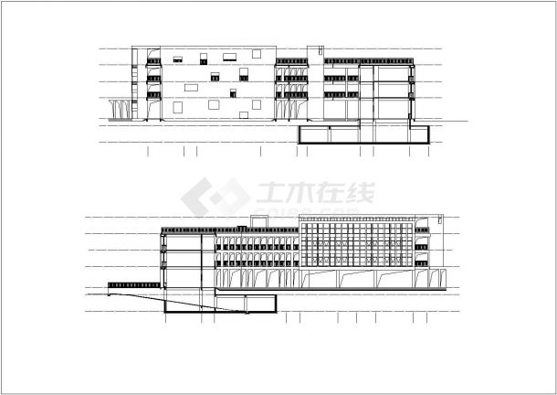 小学4层综合教学楼含模型建筑设计施工图-图二
