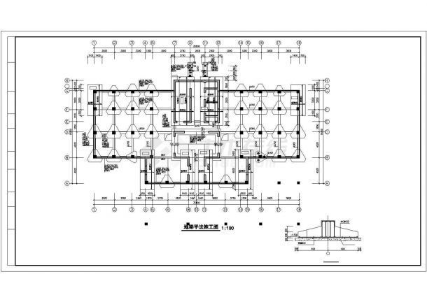 某22层框架剪力墙高层商品房全套结构cad设计施工图-图二