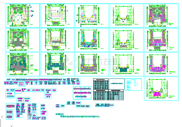 实用的大型人民医院门诊楼及医技楼装修CAD全套施工图纸（共130张左右）-图一
