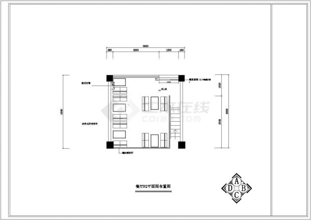 北京两层高档西餐厅室内装修装饰设计cad施工布置方案图纸-图二