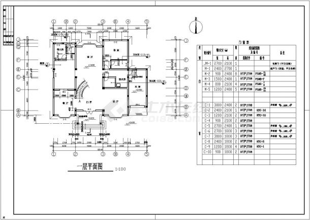 一套三层别墅土建CAD图纸和结构CAD图纸-图二