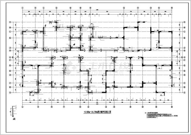 某33层纯剪力墙高层住宅楼结构cad设计施工图-图一