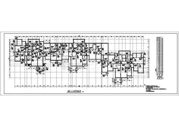 三级抗震26层剪力墙结构住宅楼结构cad设计施工图（带地下室）_高层住宅楼施工图-图一