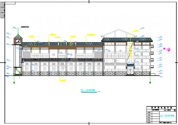 某坡屋顶变电站全套建筑cad图-建筑施工图纸-图一