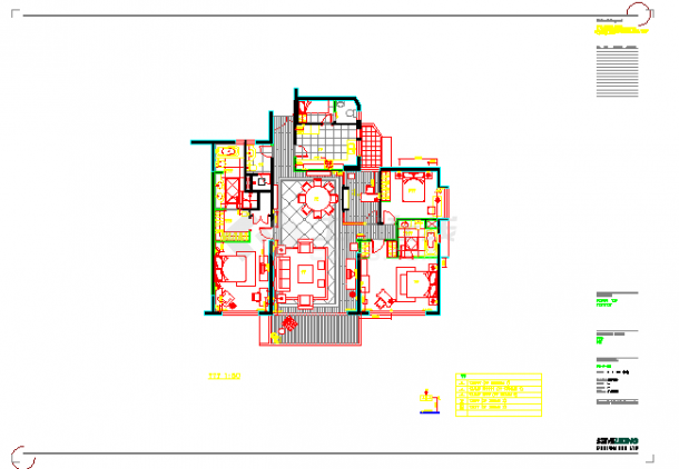 最新的住宅樣板房装修CAD设计图纸（含效果图）-图二