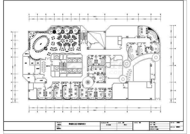 贵阳大型娱乐城会所装修改造施工cad平面布置方案图纸-图二