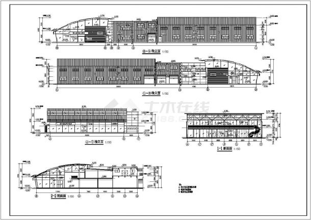 某地区奥迪4S店建筑CAD设计图纸-图二