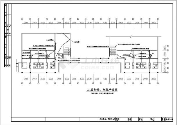 多场综合楼建筑电气设计施工CAD图-图二