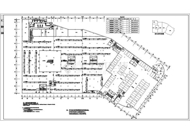 45000平米六层商业综合楼空调设计图纸（标注齐全）-图一