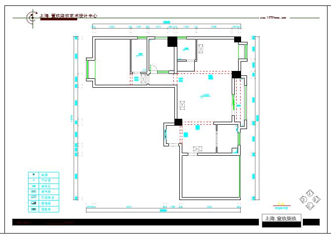 两室两厅一厨两卫住宅装修设计cad施工图纸_图1