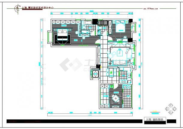 两室两厅一厨两卫住宅装修设计cad施工图纸-图二