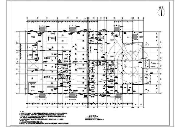 某地区大众标准汽车展厅CAD设计图纸-图一