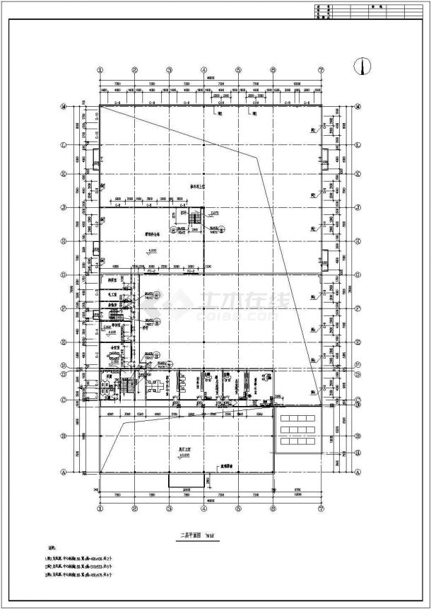 某地区本田汽车展厅施工CAD设计图纸-图一