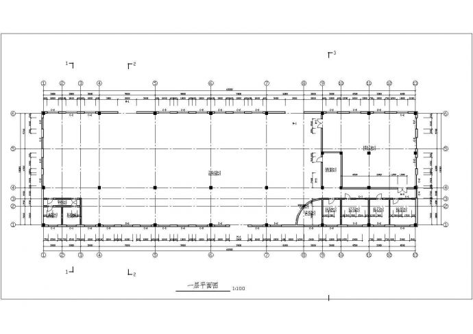 某地区汽车配件展厅方案CAD设计图纸_图1
