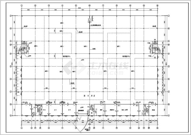 某地区汽车展厅建筑施工CAD设计图纸-图二