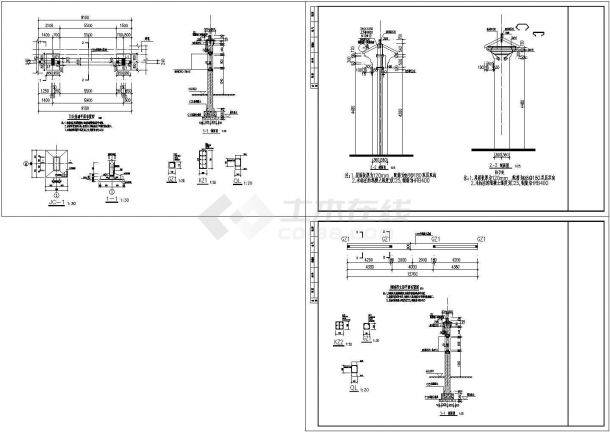 梅园乡村综合体附属工程--结构设计CAD图纸-图一