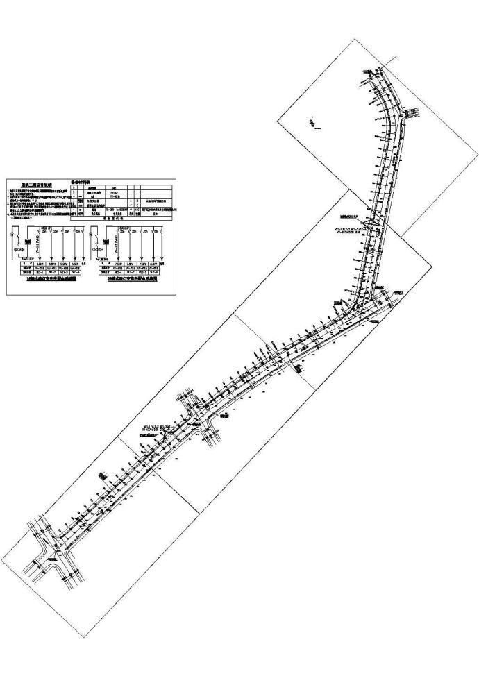 东京五道路照明电气平面图和系统图_图1