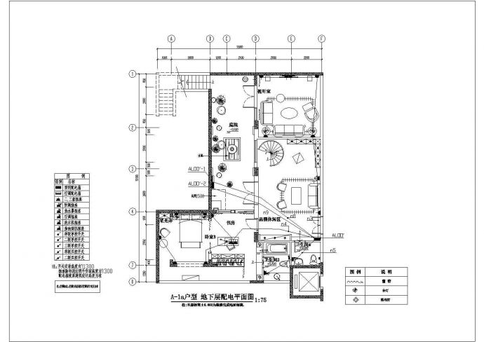某地区豪华法式别墅电气设计施工图_图1